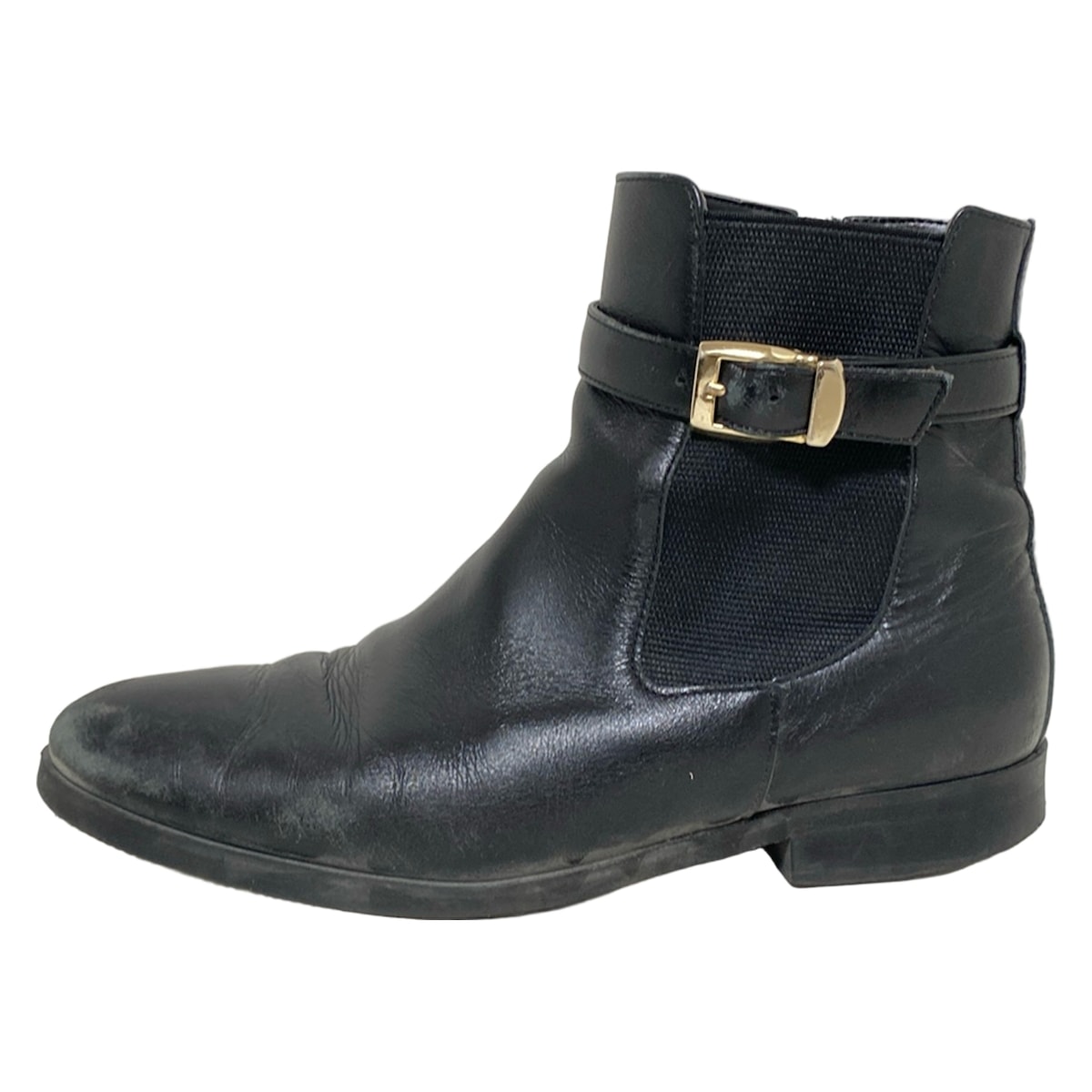 ダイアナ ショートブーツ 24 レディース - 黒 サイドゴア レザー