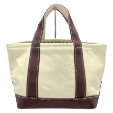 グッドグリーフ/トートバッグ/アイボリー×ダークブラウン/レザー