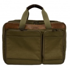 ハートマン/ビジネスバッグ/カーキ×ブラウン/ナイロン×レザーの買取