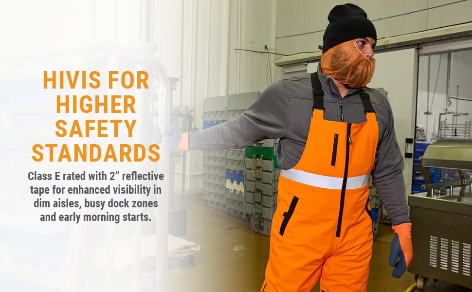 Lightweight HiVis Work Overalls (7192) | Rated for 20°F | RefrigiWear