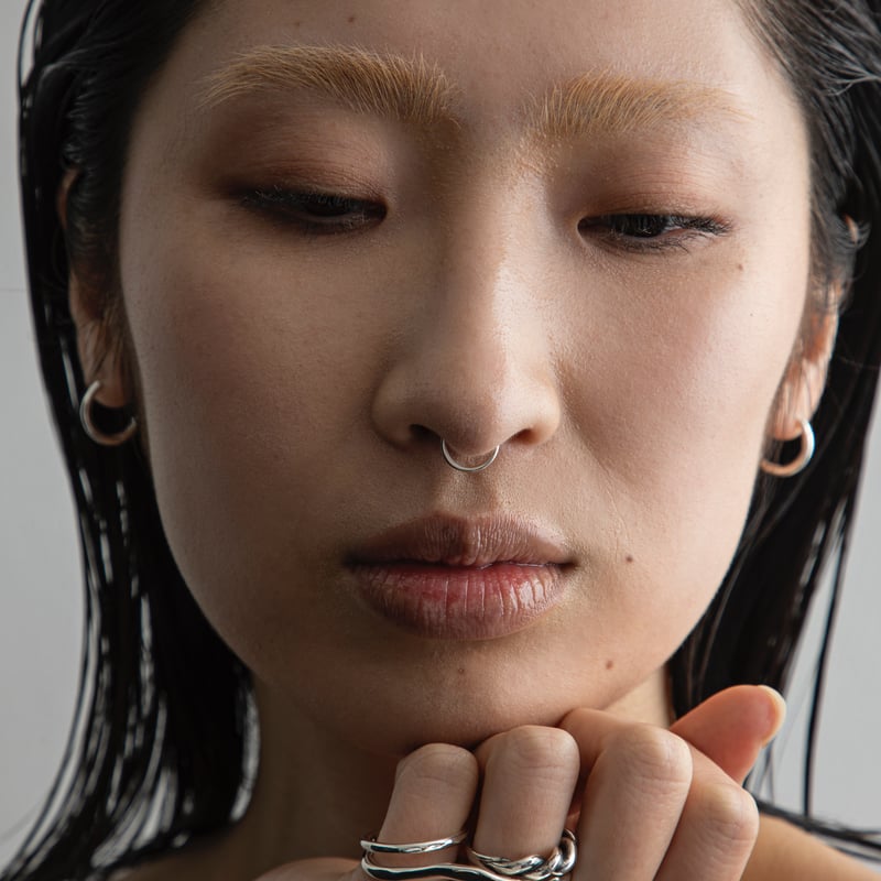 LOVERS original】silver925 septum nose cuff | S