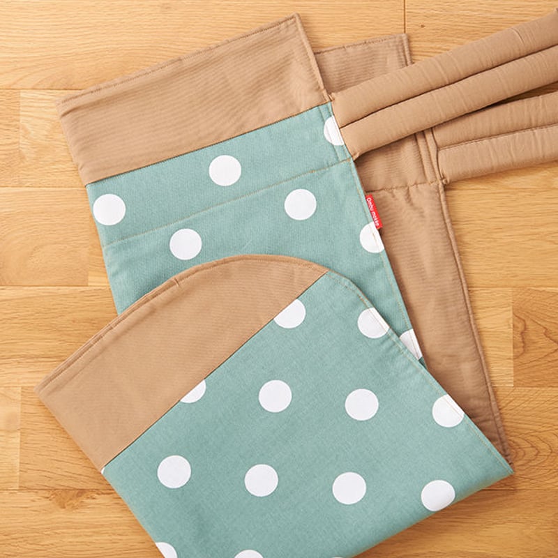 水玉もっこ（ベージュ×グリーン） | おんぶもっこ