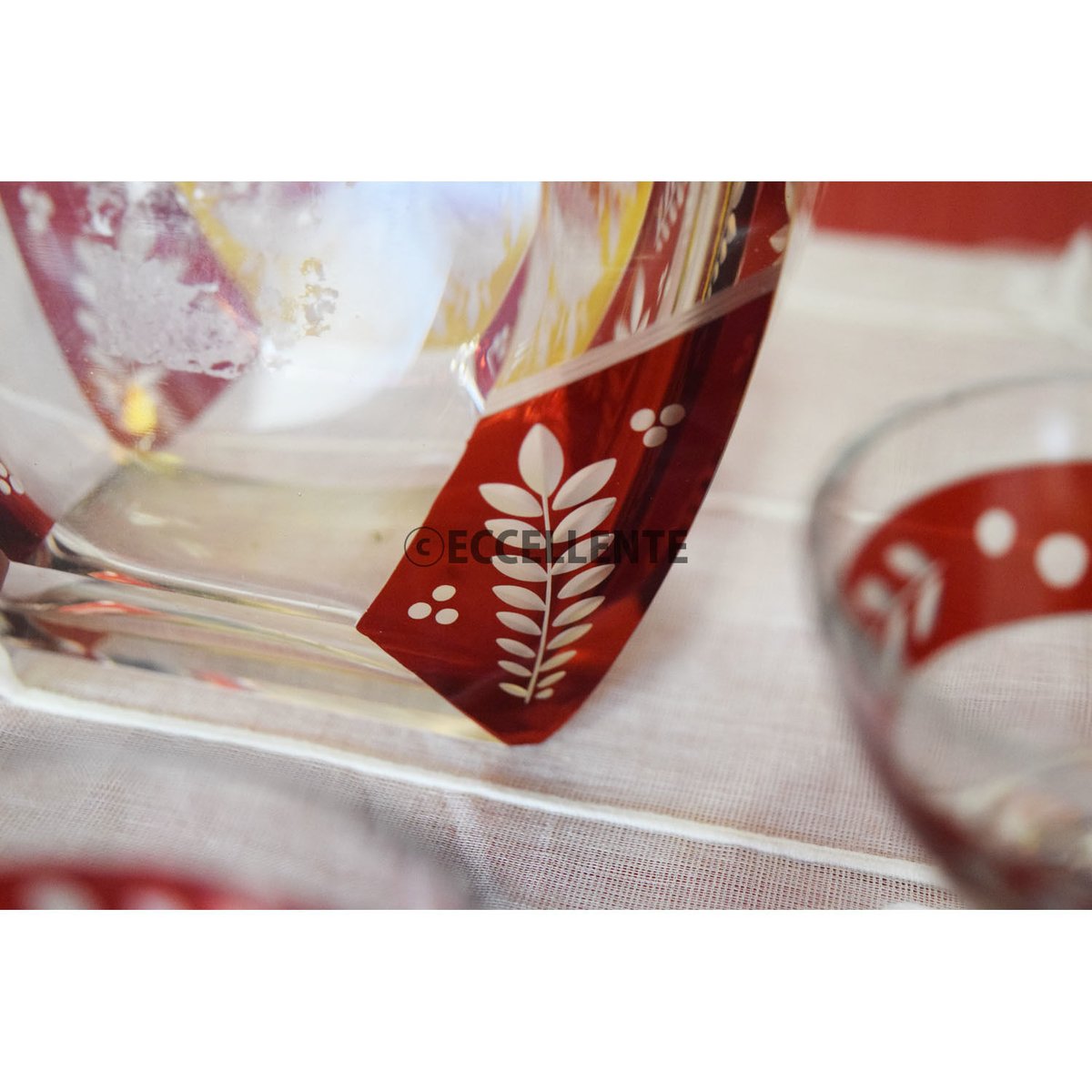 アンティーク洋食器】【ボヘミアガラス】【アールデコ】クリスタル