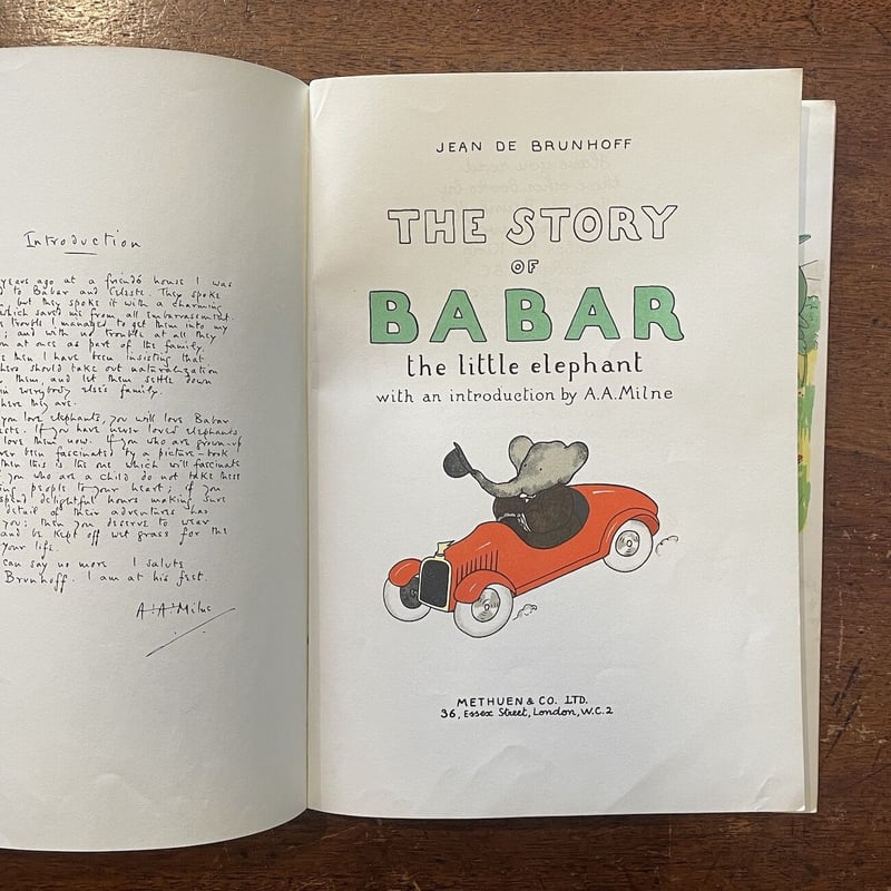 THE STORY OF BABAR（1961年版）」Jean de Brumhoff（ジャ