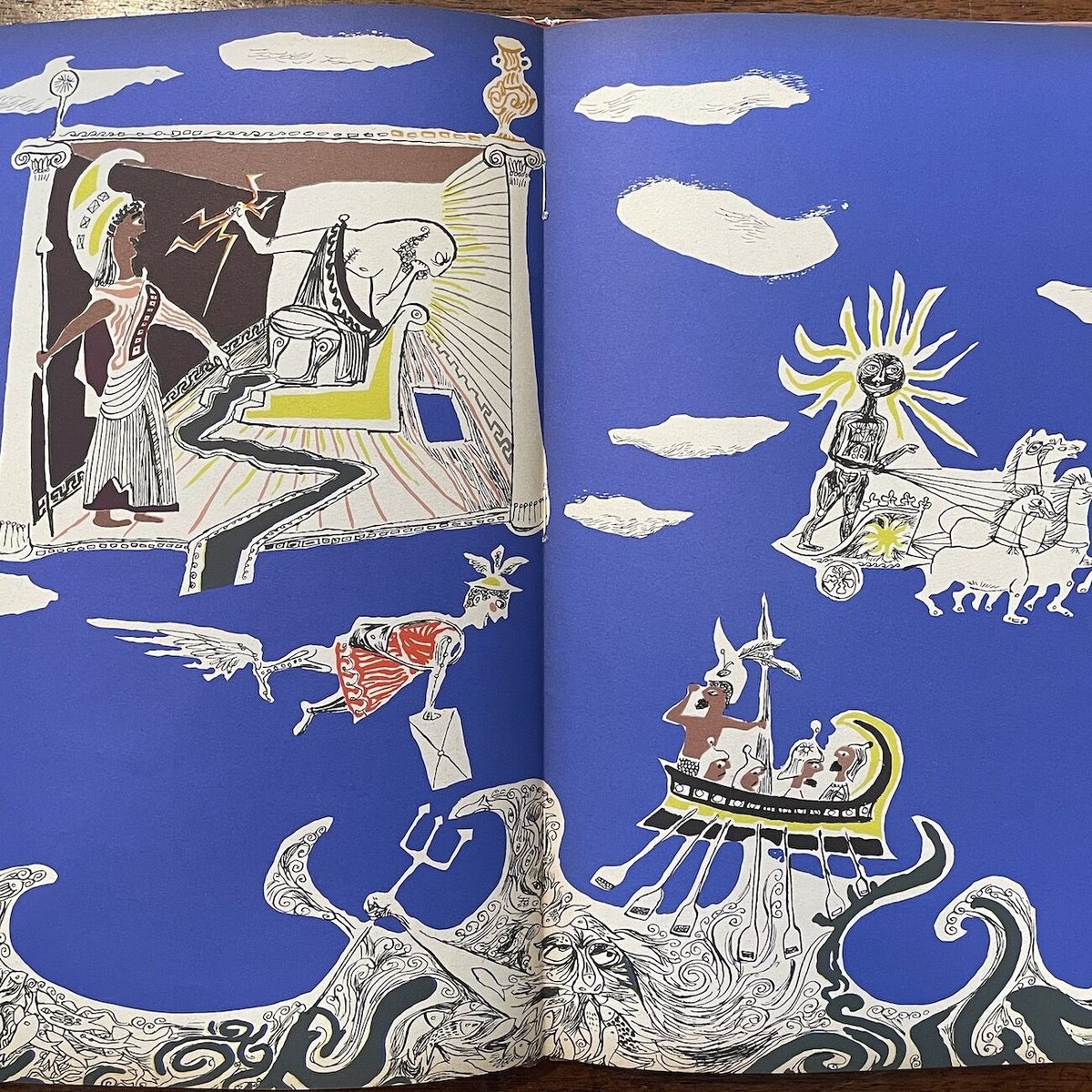 アンドレブラジリエのリトグラフ サイン入レア物 珊瑚色の隊列です