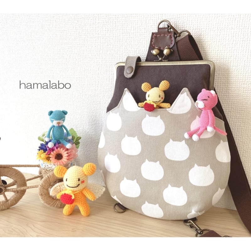 1月27日販売開始！【KT-2145-SET】スリム型がま口ボディバッグの型紙