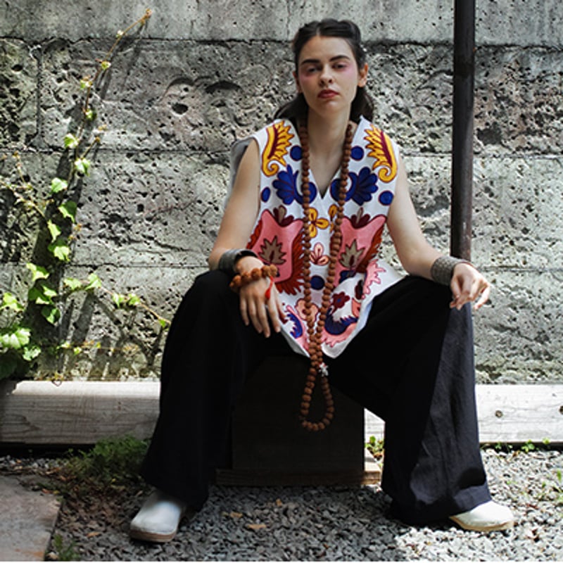 綿 キャンバス スザニ刺繍 ベスト #2312101 | anotherbazaar