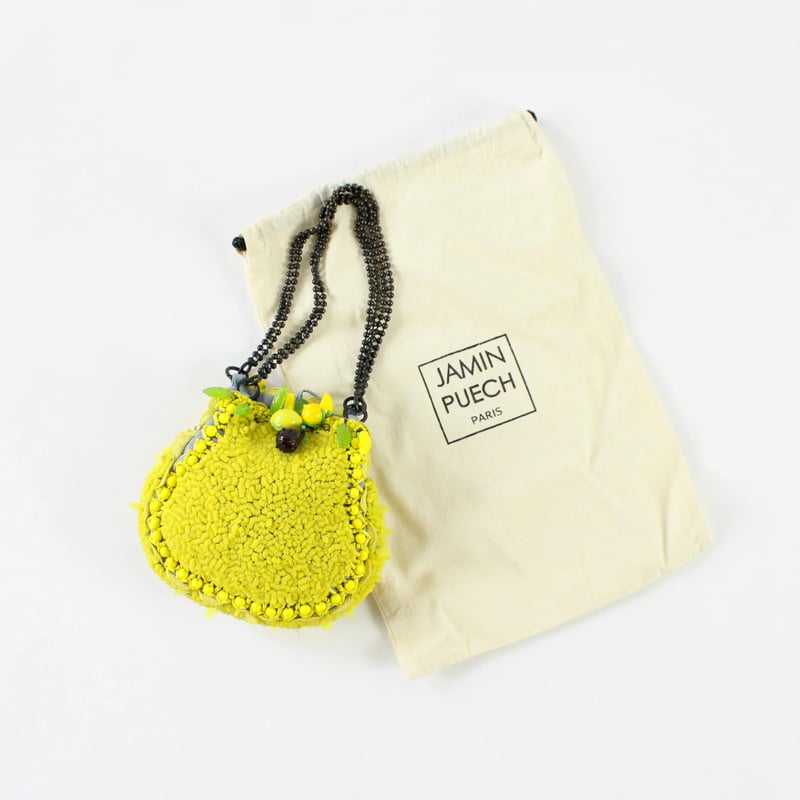 Jamin Puech Paris】レモンイエロー色 オールスパンコール ミニサイズ