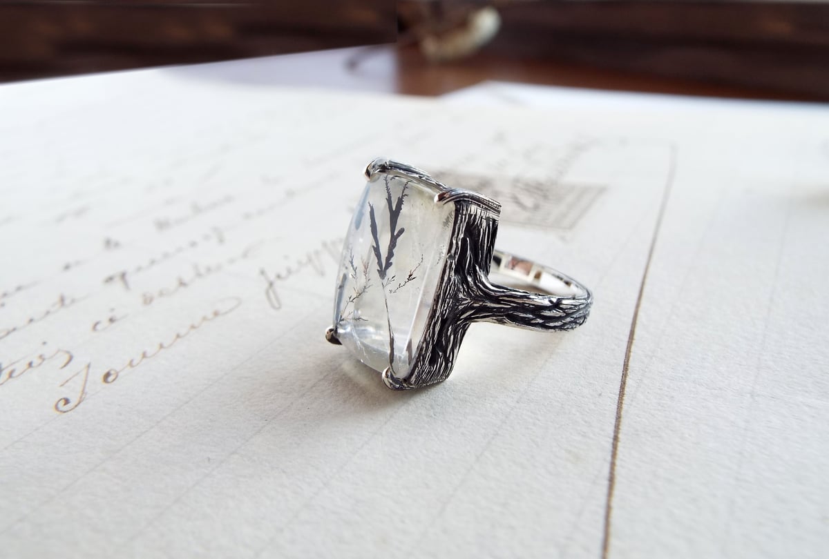 デンドリティッククォーツ（墨枝）のリング | Namikata