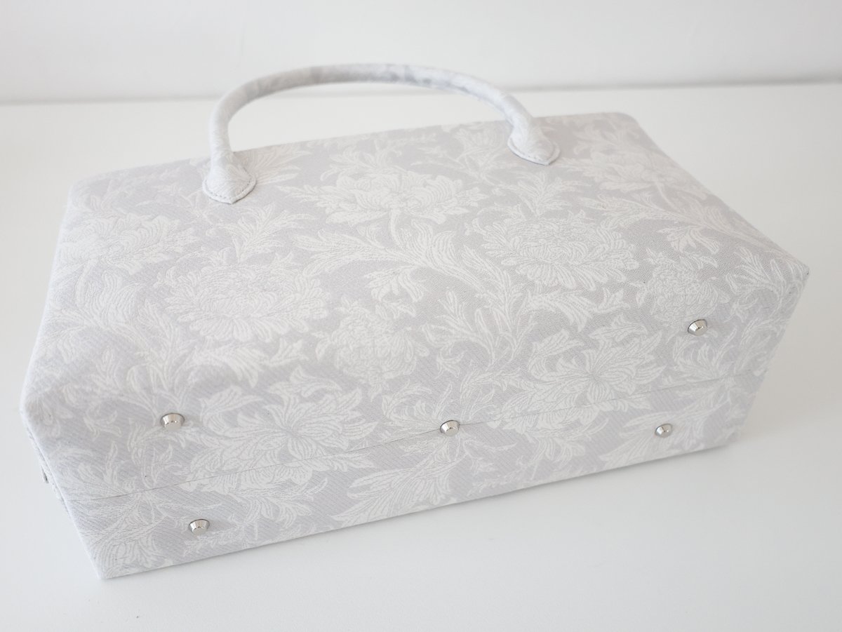 利休バッグ/light gray froral / R_1164 | Day After Day