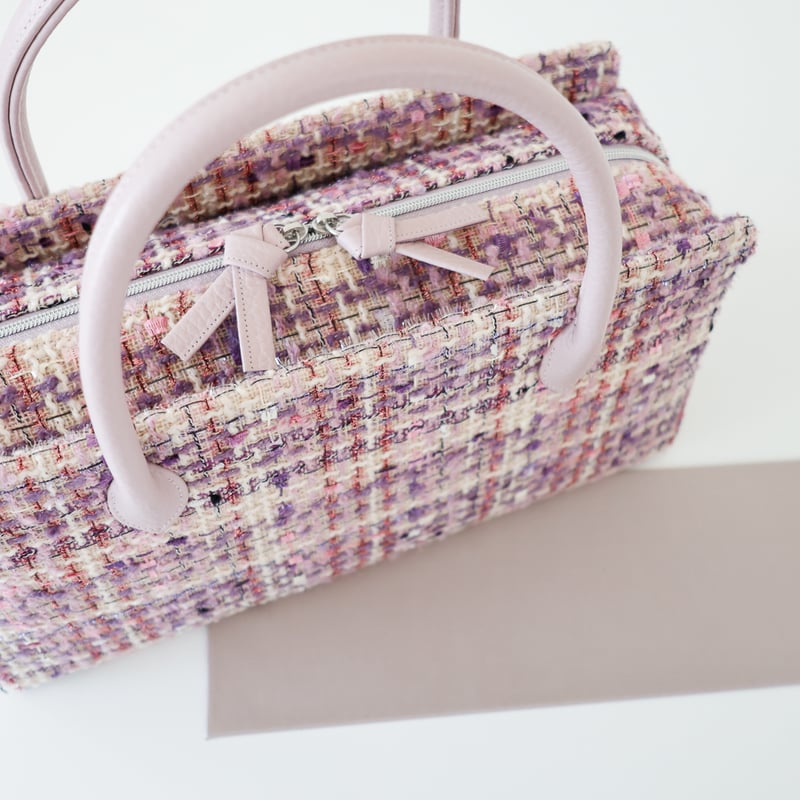 利休バッグ/pink fancy tweed/ R_1157 | Day After Day
