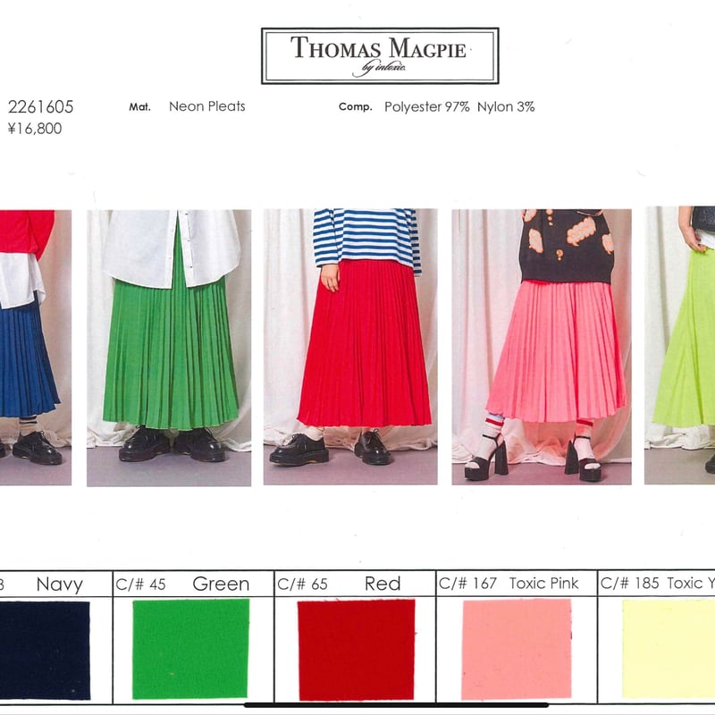 予約商品! 2026Spring Thomas magpie トーマスマグパイプリーツ(226