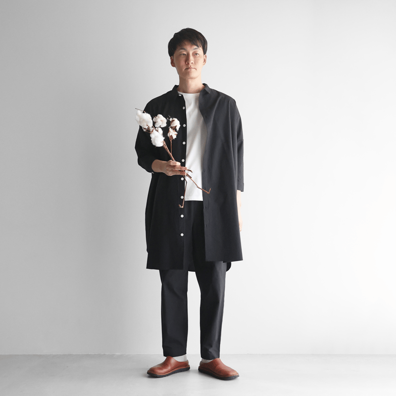 遠州織物×久留女木の棚田プロジェクト】棚田コットンロングシャツ