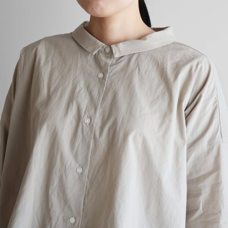 コードレーンワイドブラウス（グレージュ）【レディス】U102 | HUIS