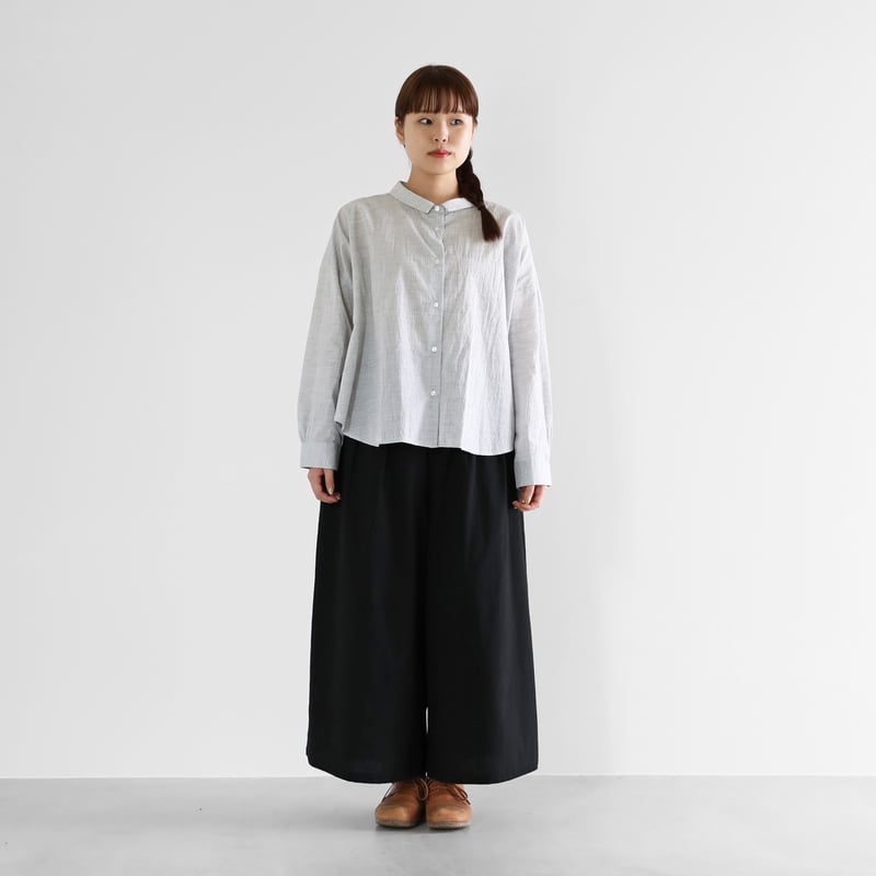 やわらかシーチングコットンスカートパンツ（ブラック）【ユニセックス