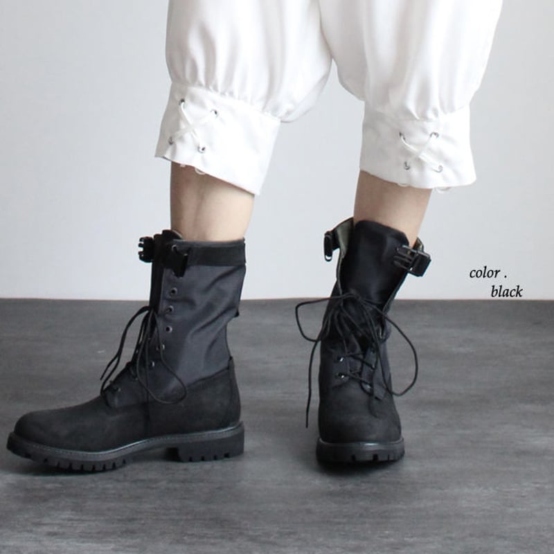 Timberland】 迷彩柄2wayハイカットヌバックレザーミリタリーブーツ