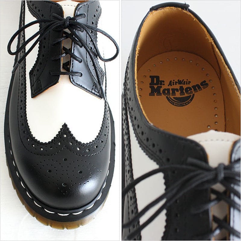 Dr.Martens】 バイカラーウィングチップレザーブーツ | albino