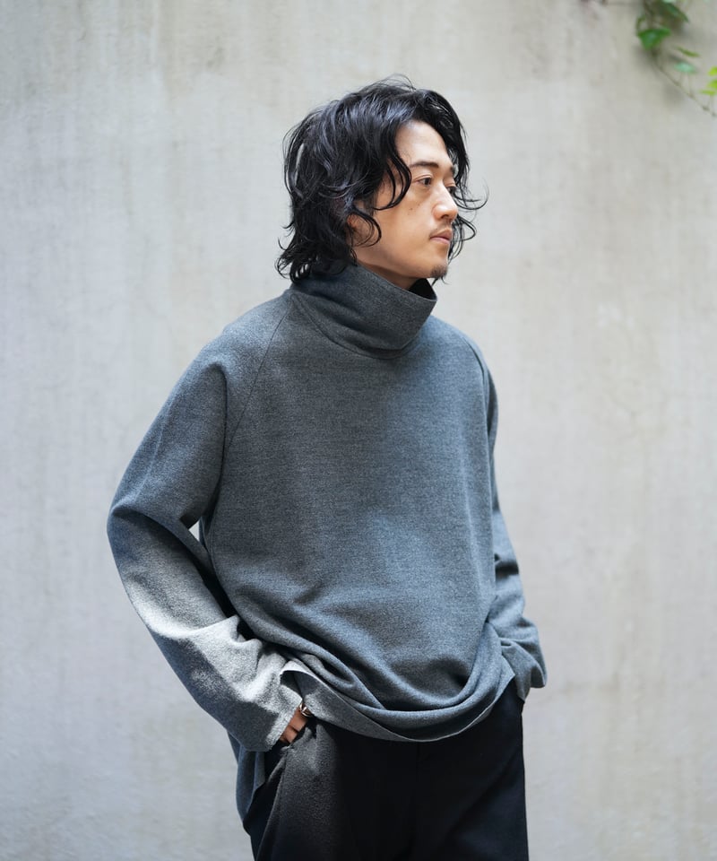 MB ハイエンド尾州ウール カットオフプルオーバーオフタートルネック