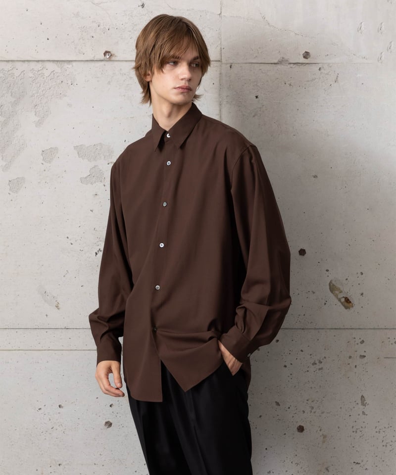 MBハイエンド尾州ウール Super140's ULTRAFINE WOOL パーマネントシャ