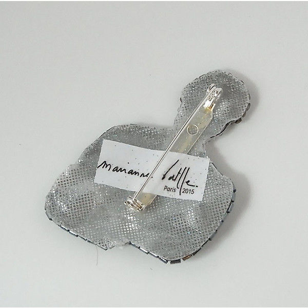 marianne batlle（マリアンヌバトル） ブローチ St Laurent Gris