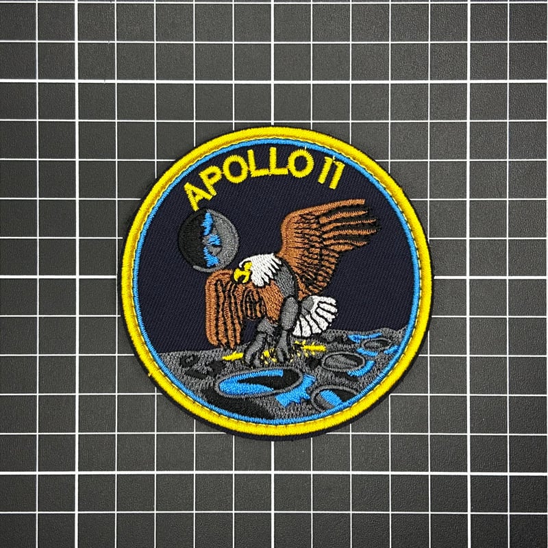 アポロ11 50周年記念シルバー＆NASAバッジマグネット アポロ11 50周年