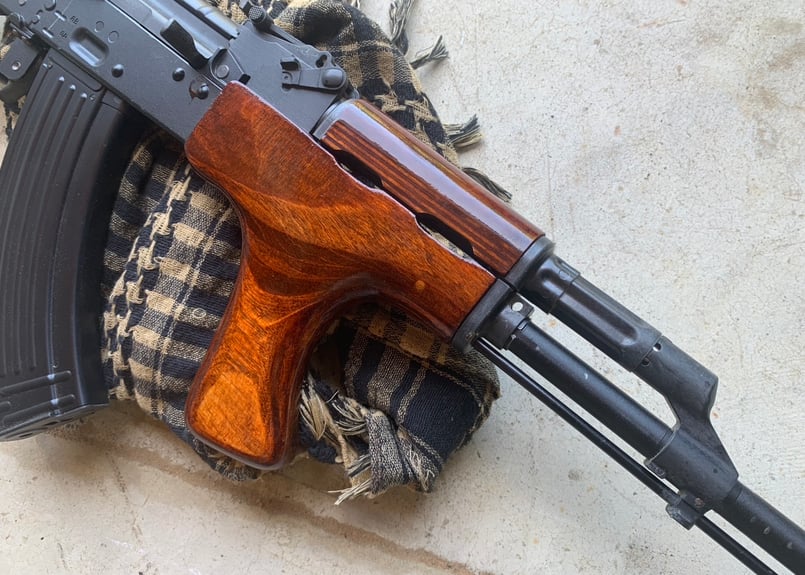 受注 東京マルイ GBB AKM用AIMSタイプウッドハンドガード製作 | aohate
