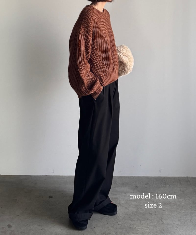 tuck wide chino pants/2color/2size | F A S H I R U