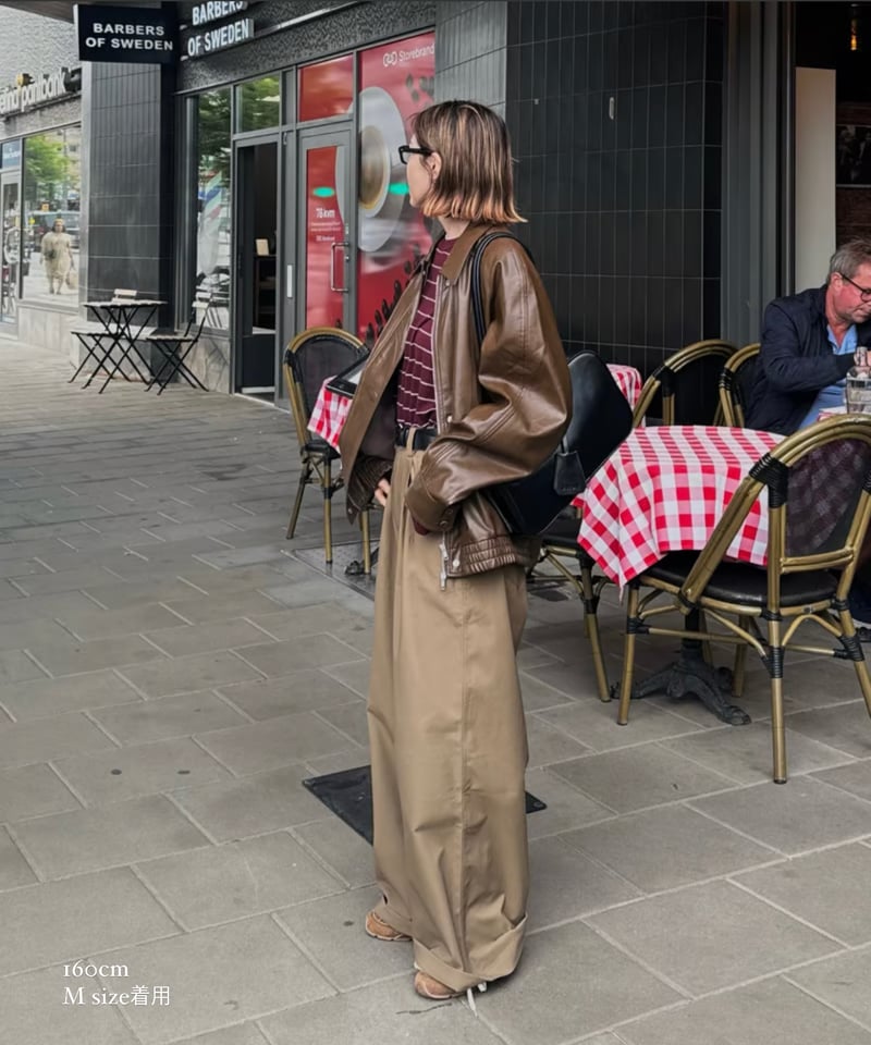 wide chino slacks/3size/3color | F A S H I R U