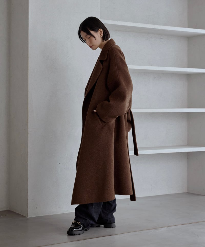 double face wool stand collar coat/2color | F A