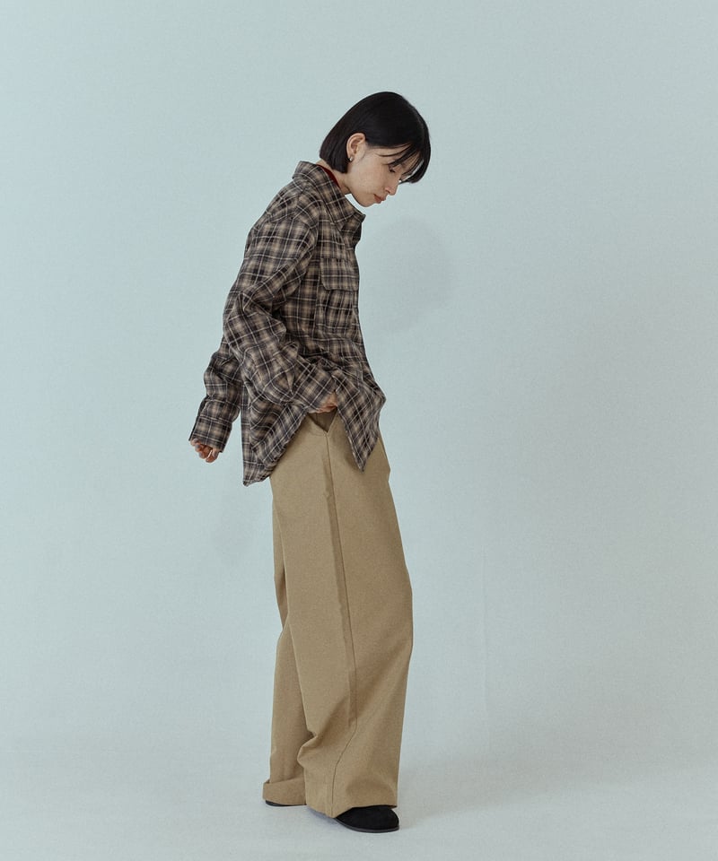 tuck wide chino pants/2color/2size | F A S H I R U