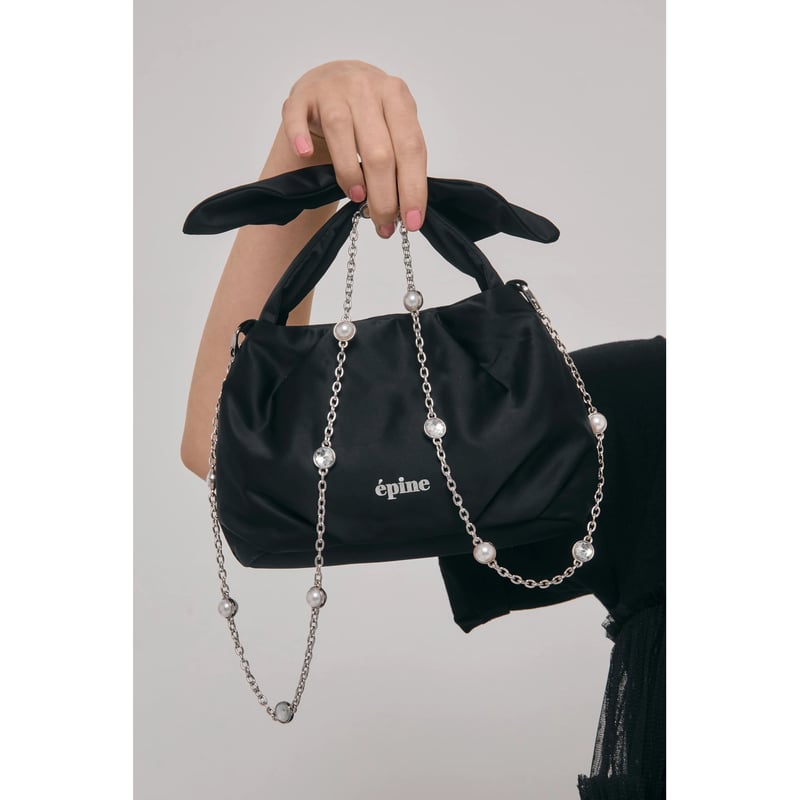épine ribbon Pearl & Bijou chain bag（2color） |