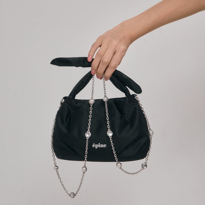 épine ribbon Pearl & Bijou chain bag（2color） |