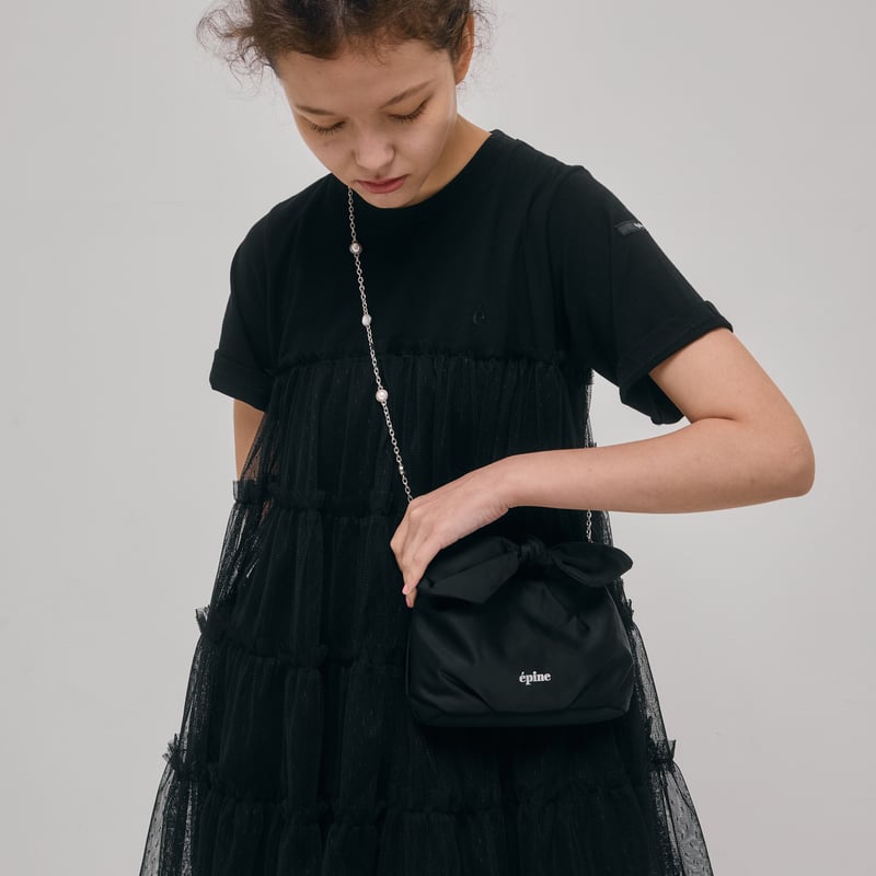 épine ribbon Pearl & Bijou chain bag（2color） |
