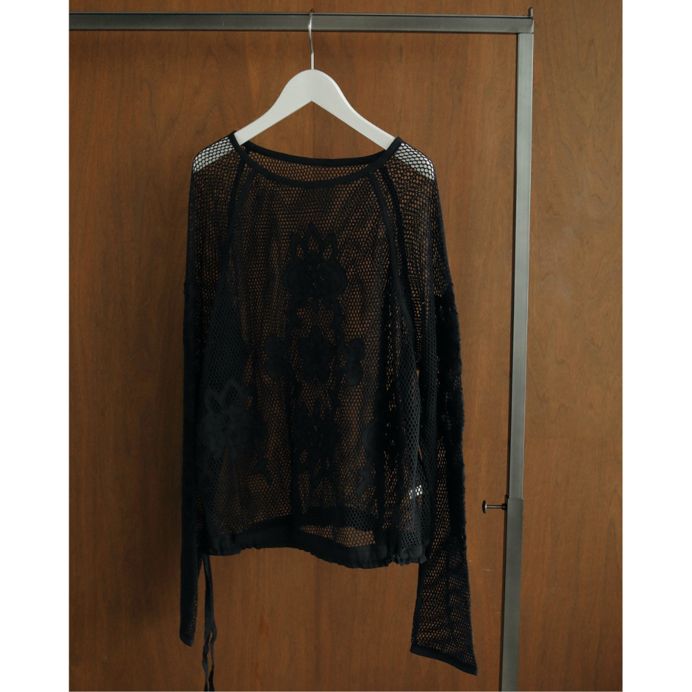 ànuke】Embroidery Mesh Tops | selectshop kusukusu