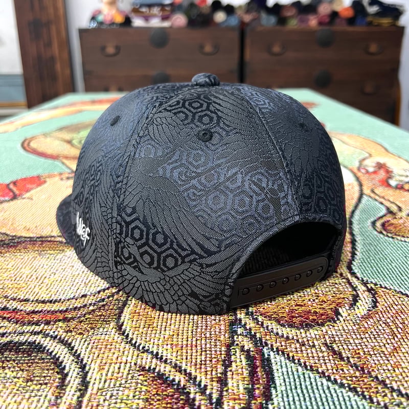 殿堂No.1 / 03】 NISHIJINBLACK CAP x ツバ裏NISHIJIN金鶴