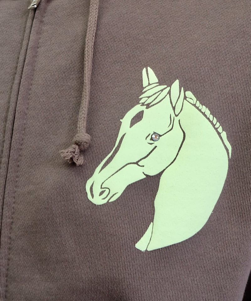 Labyrins Dont Cry Horse Zip Hoodie Brown | Shury