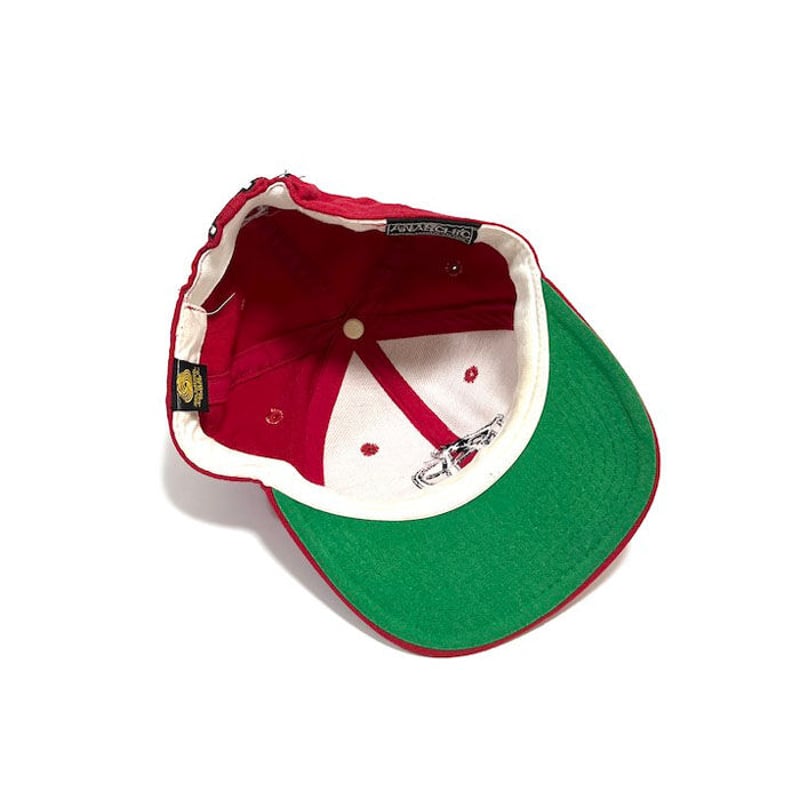 USED】90'S ANARCHIC ADJUSTMENT 6-PANEL CAP RED