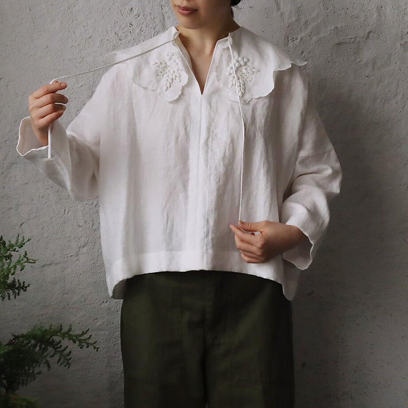 TOWAVASE Bon Voyage blouse (white) | nii-B | WE