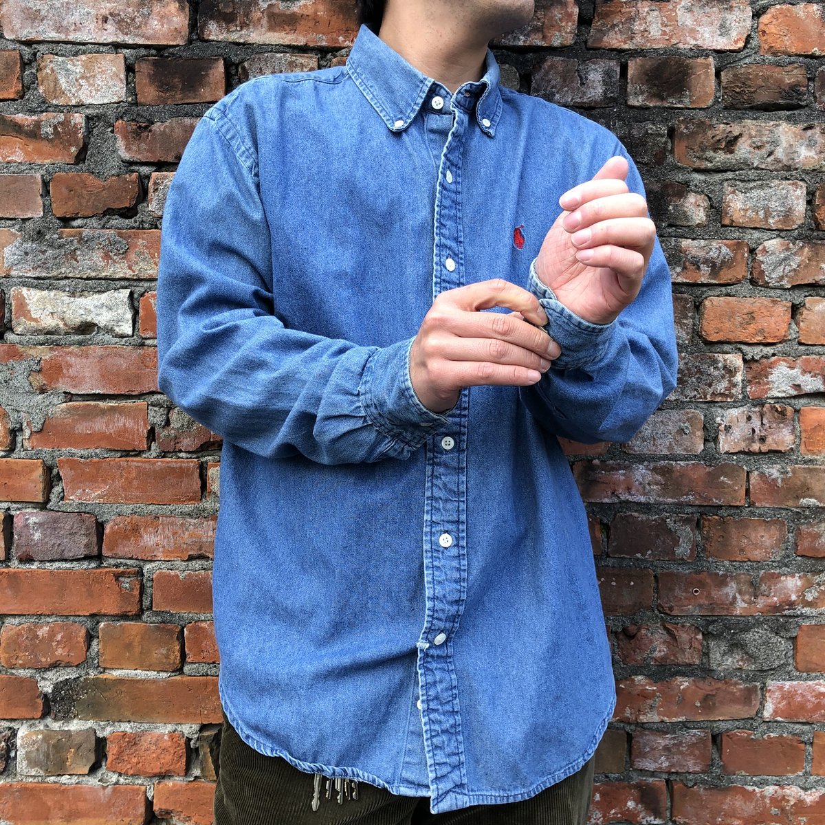 ラルフローレン デニム ダンガリー S カスタムフィット ボタンダウン