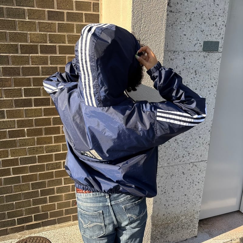 90s adidas フーディナイロンジャケット | CUSTOM FEVER