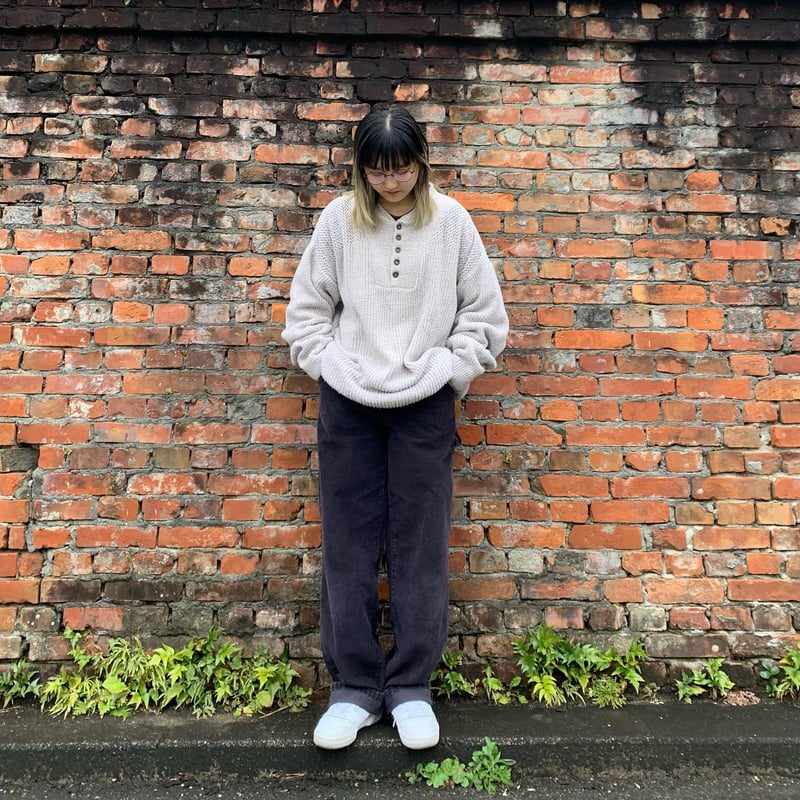 Eddie Bauerヘンリーネックコットンニット | CUSTOM FEVER