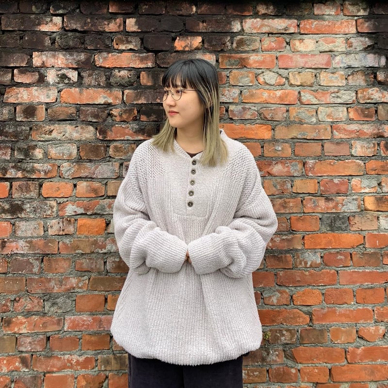 Eddie Bauerヘンリーネックコットンニット | CUSTOM FEVER