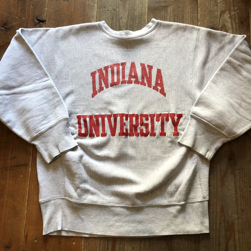 80'sUSA製INDIANA UNIVERSITYチャンピオンリバースウィーブ L | CU