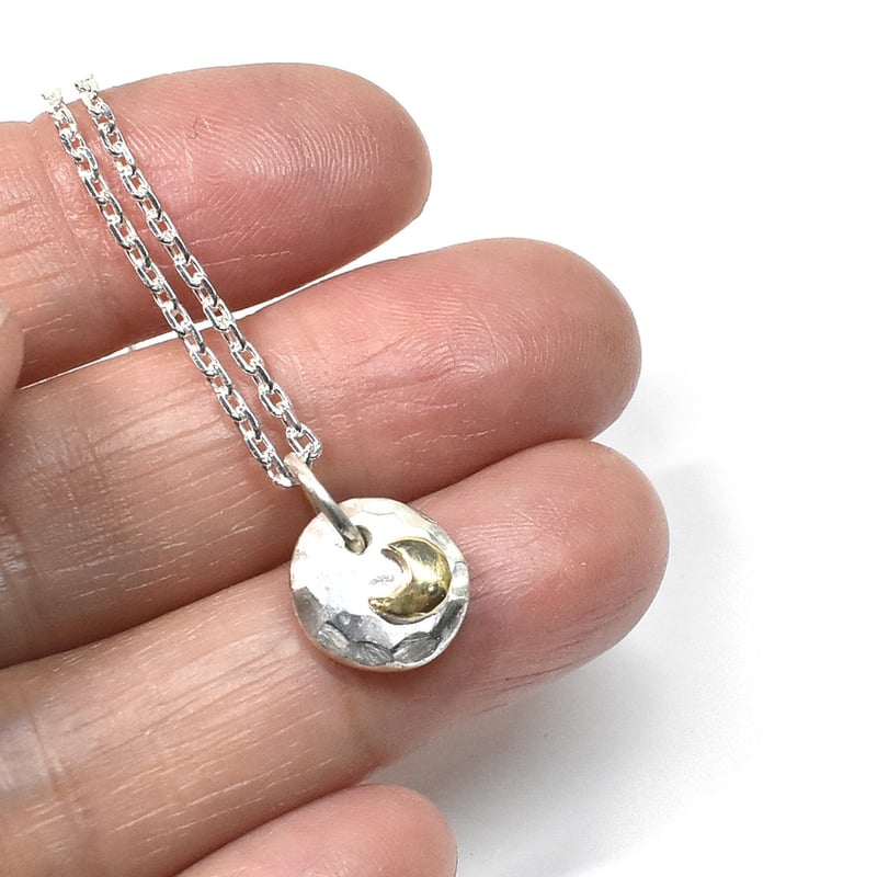 K18 三日月 シルバー ペンダントトップ 一点物 No-01 | シルバー