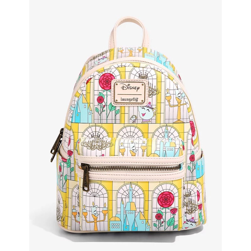 USA直輸入】DISNEY 美女と野獣 ステンドグラス 窓 バックパック