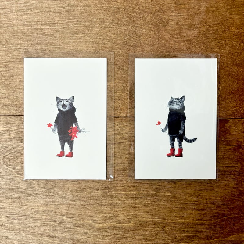 牧野千穂ポストカード「小さい絵 - voice」2点セット | よもぎBOOKS