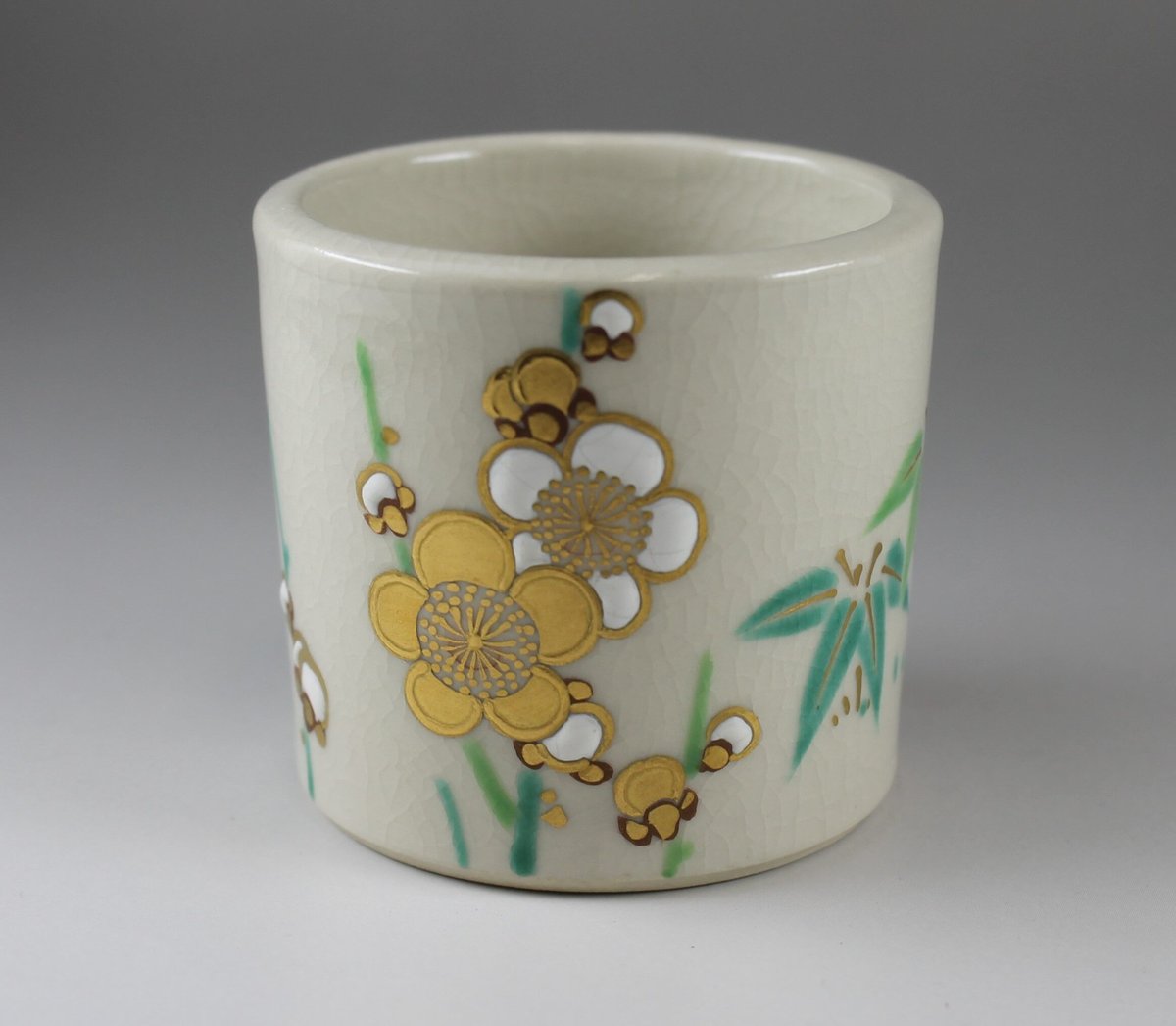 六代宮川香斎作 真葛色絵梅竹蓋置【茶道具／蓋置／真葛】 | 龍門堂