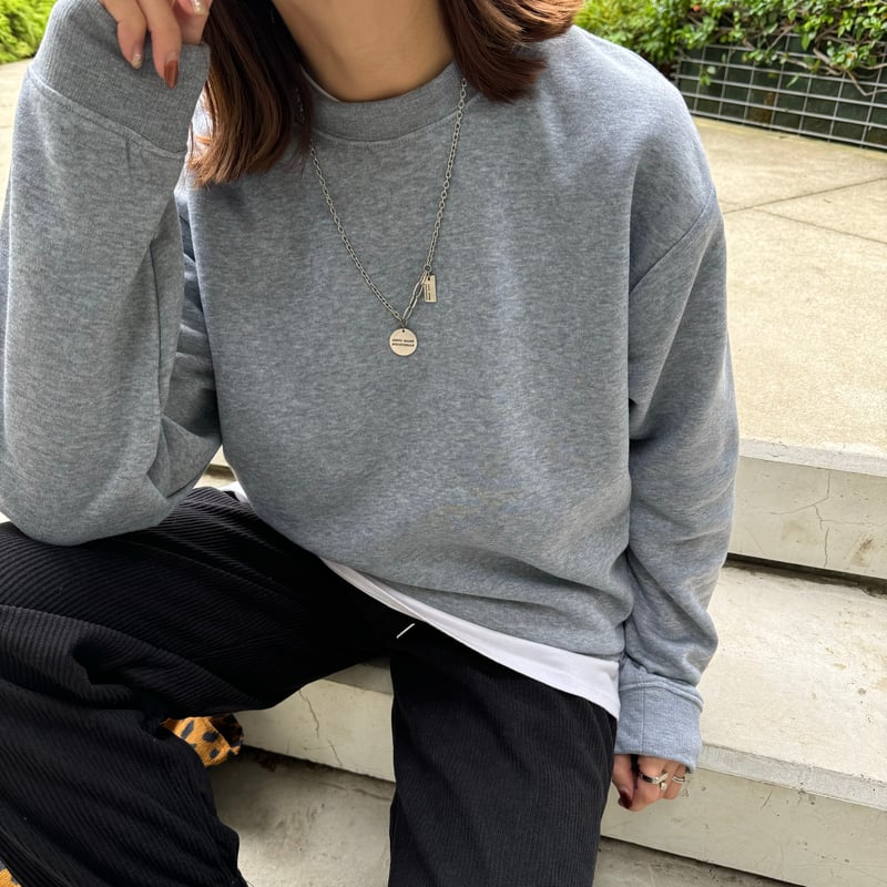 シンプル裏起毛スウェット(グレー/2size) | COPINE