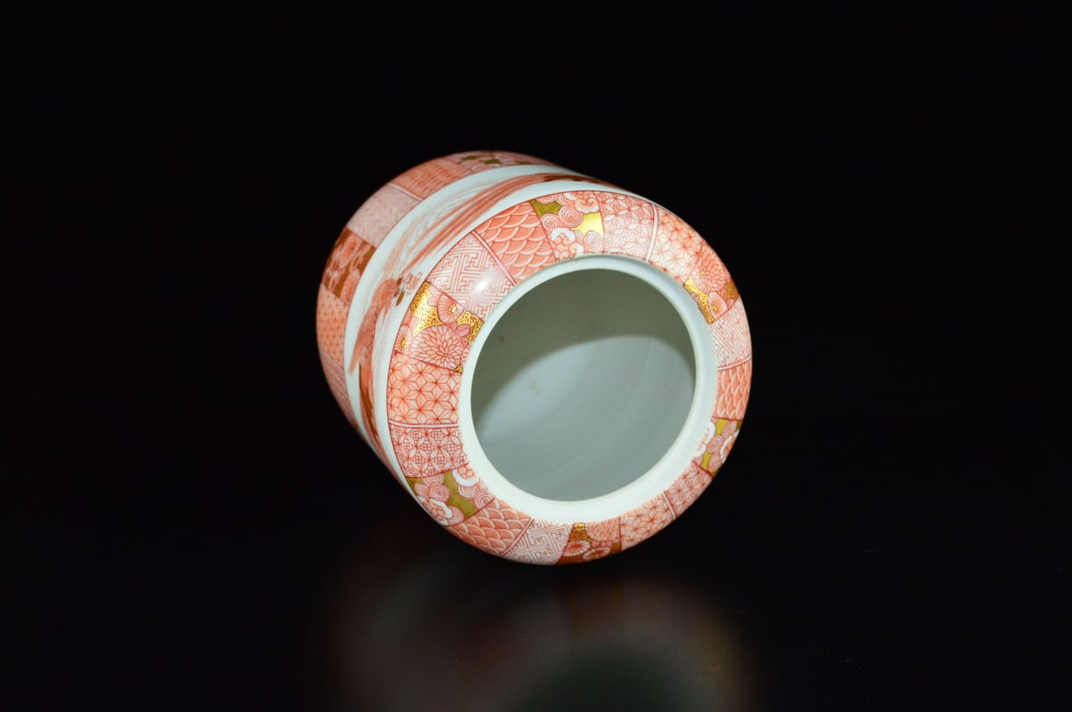 福島 武山 赤絵瑞鳥文九谷佐野窯香爐 | GALLERY 旭