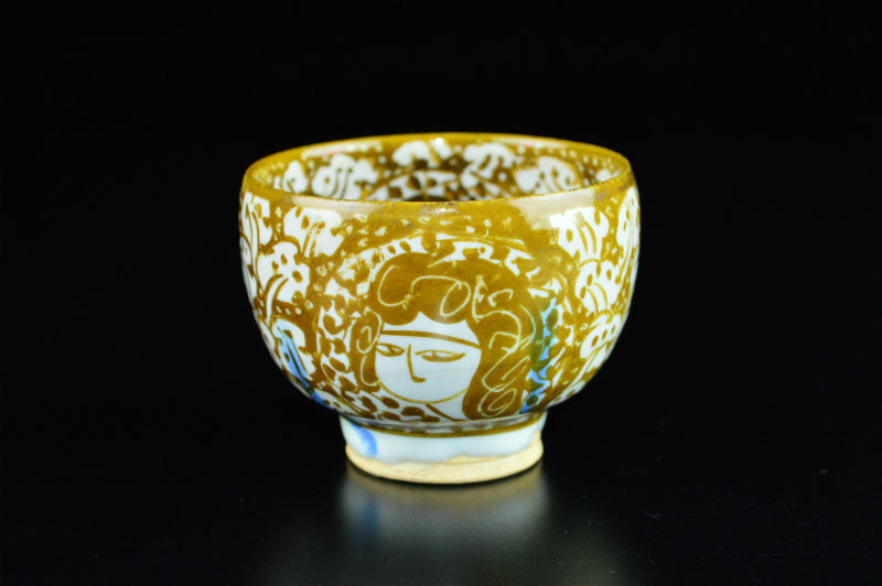 加藤卓男 ラスター彩人物文酒杯 | GALLERY 旭